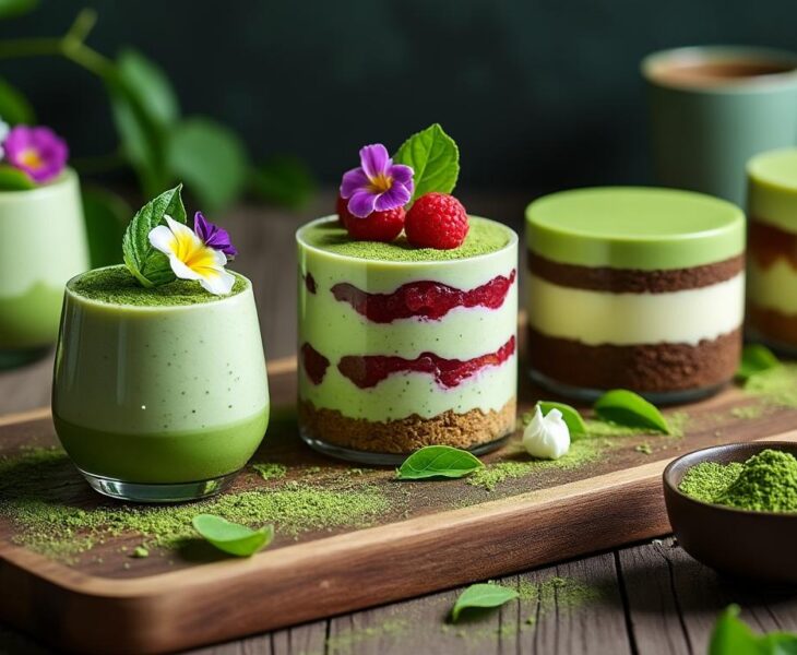 découvrez 5 recettes innovantes d'entremet au thé matcha qui éveilleront vos papilles. ces créations délicieuses et visuellement captivantes sauront séduire vos invités et apporter une touche unique à vos desserts. essayez-les dès maintenant et éveillez votre créativité culinaire !