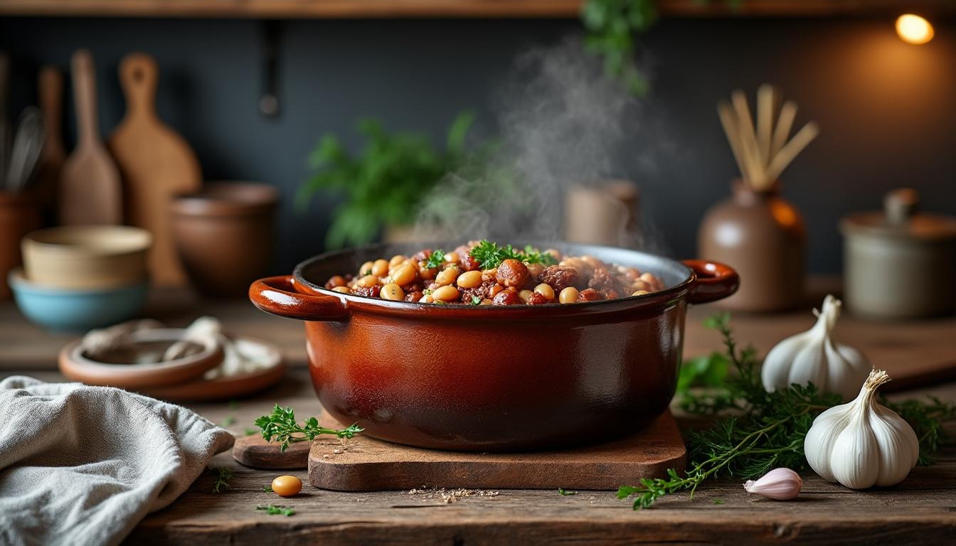 plongez dans l'univers chaleureux de cyril lignac et apprenez à préparer un cassoulet savoureux grâce à ses conseils et astuces. offrez à vos proches un repas réconfortant, riche en saveurs et en tradition.