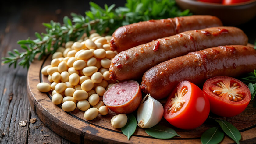 découvrez les ingrédients incontournables pour réaliser un authentique cassoulet de castelnaudary : haricots blancs, saucisse, confit de canard, viande de porc et toutes les saveurs du sud-ouest dans votre assiette.