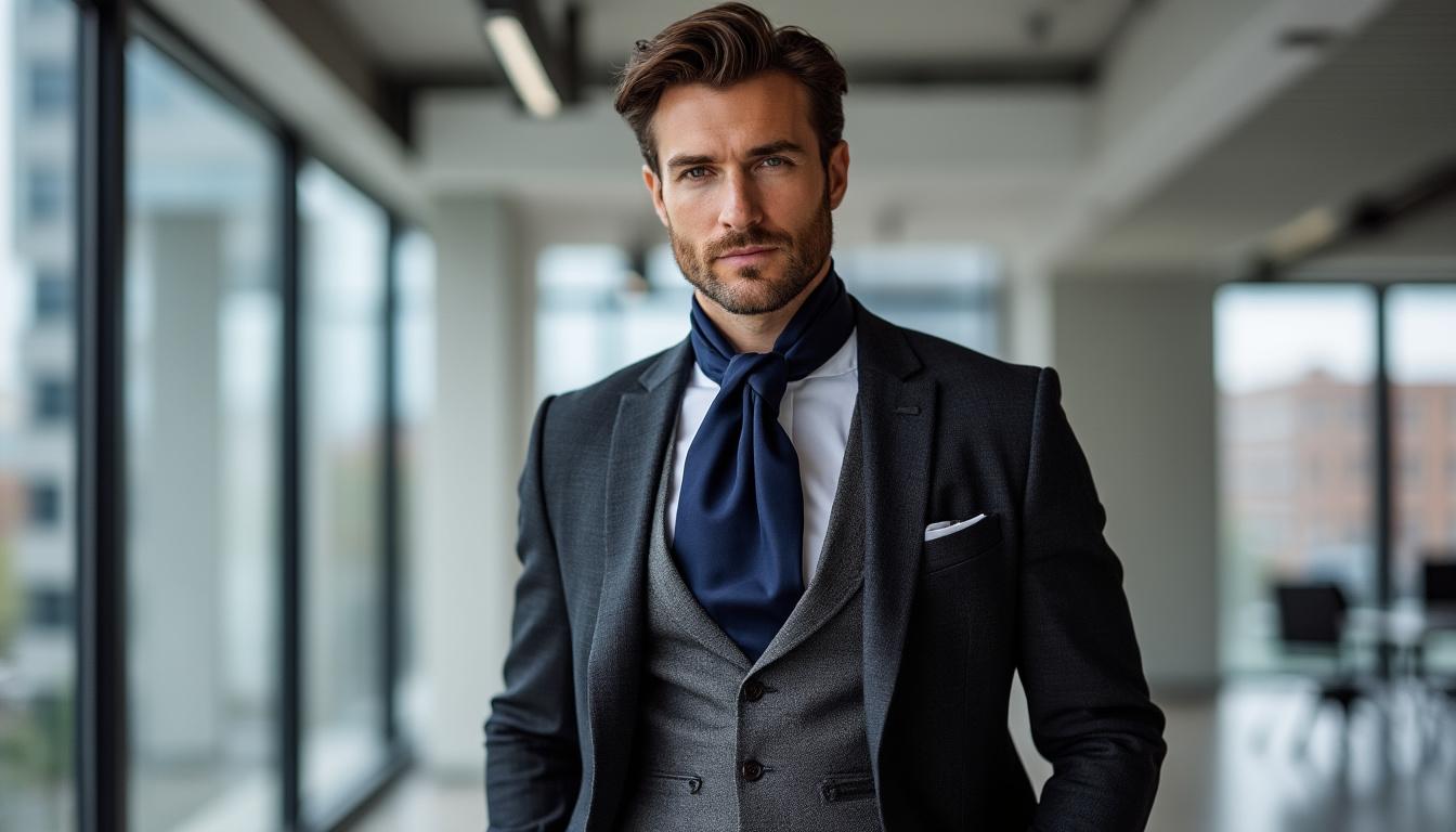 découvrez la nouvelle tendance de la cravate foulard pour homme avec nœud revisité : une touche d'élégance moderne et originale pour sublimer vos tenues, que ce soit pour un style casual chic ou habillé.