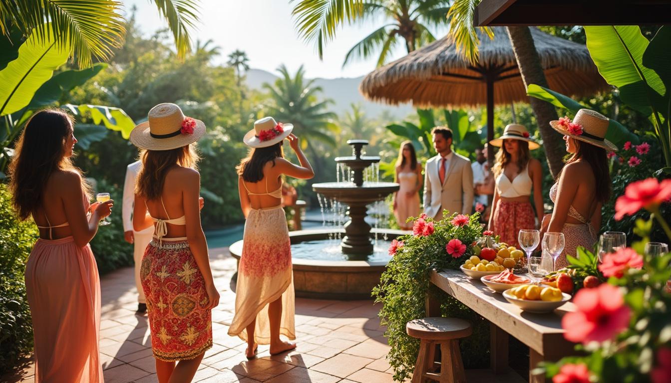 découvrez notre guide ultime pour une tenue tropicale parfaite, alliant confort et style, idéale pour profiter pleinement de votre garden party.