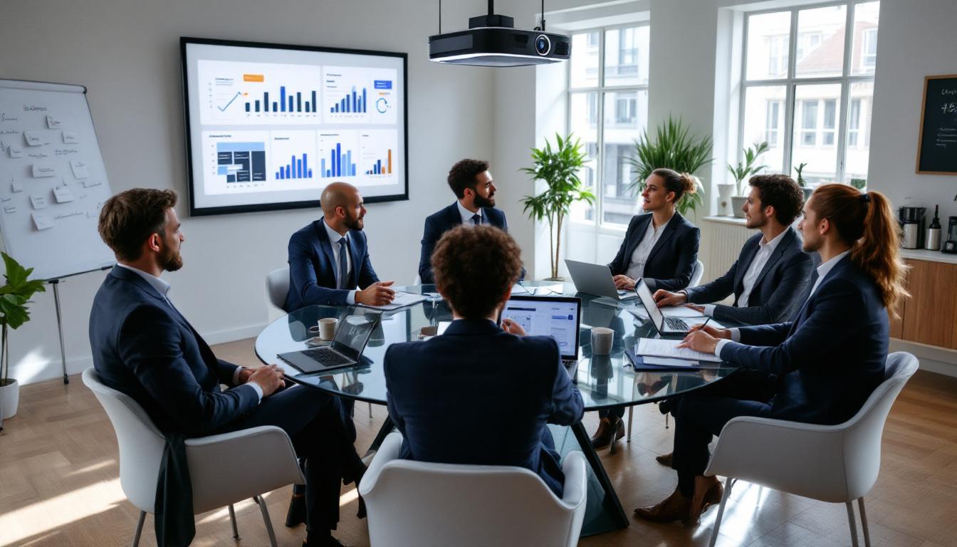 améliorez l'efficacité de vos réunions grâce à un vidéoprojecteur bureautique wi-fi moderne, simple à utiliser et offrant une qualité d'image optimale pour vos présentations professionnelles.