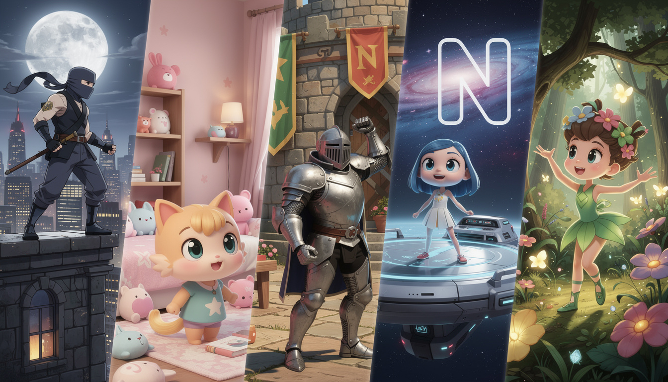 découvrez notre collection de personnages de dessin animé en n, allant des classiques intemporels aux héros contemporains.