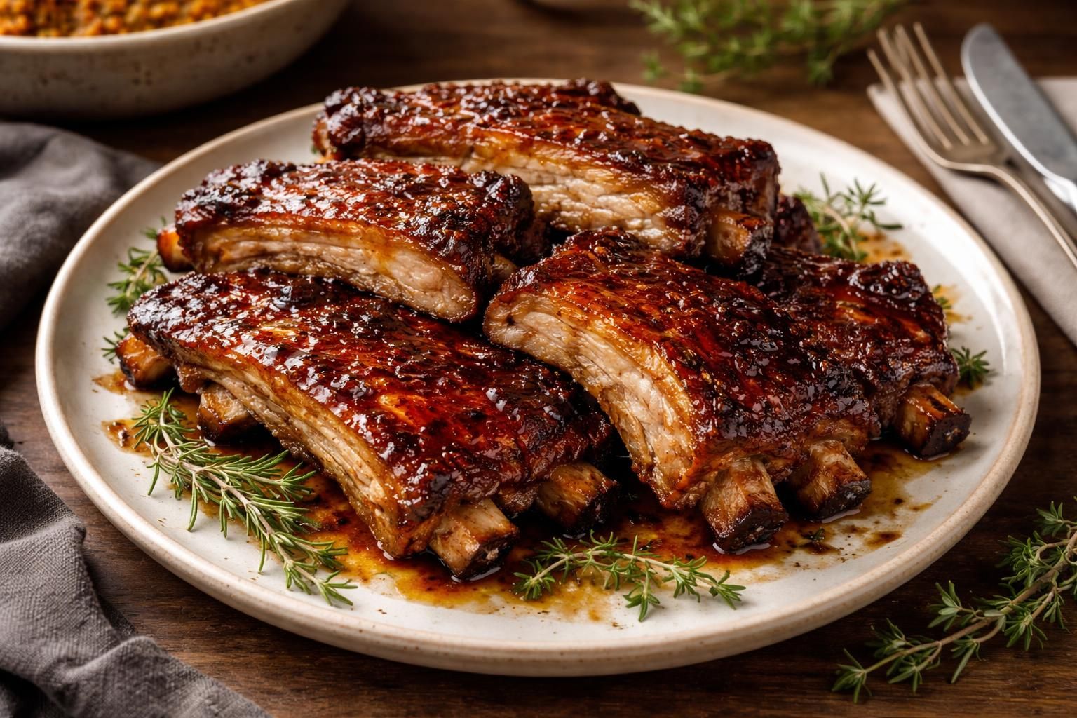 apprenez à préparer des travers de porc fondants cuits lentement au four, pour un dîner savoureux et mémorable à partager en famille ou entre amis.