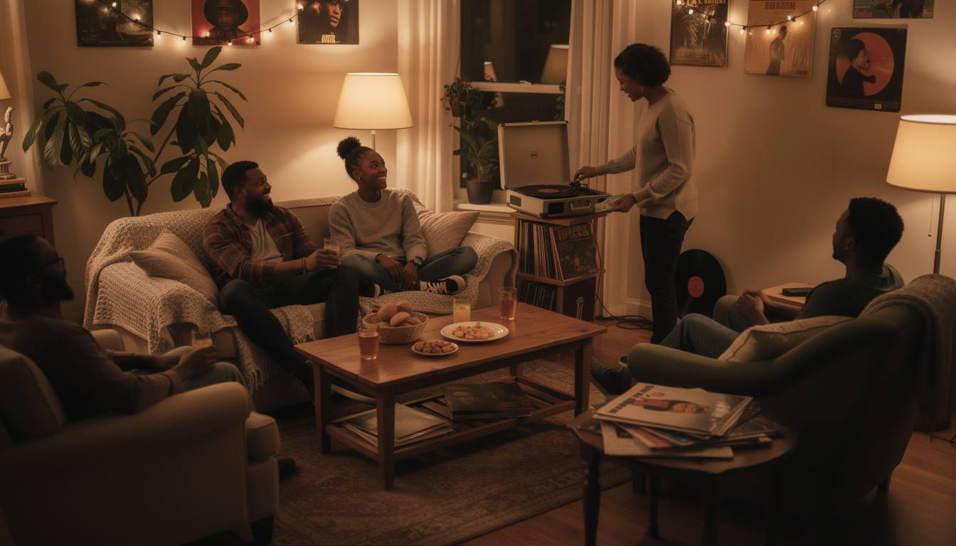 plongez dans une ambiance chaleureuse et partagez des moments inoubliables avec une playlist soul parfaite pour profiter de la musique entre amis.