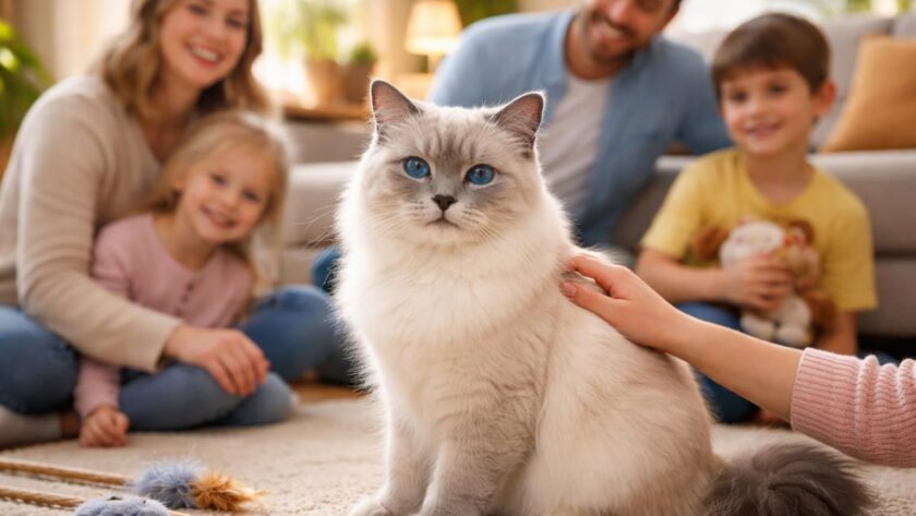 découvrez le sacré de birmanie blue point, un chat élégant et affectueux, parfait pour les familles recherchant un compagnon doux et joueur.