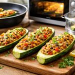 découvrez comment préparer des courgettes farcies savoureuses en seulement 10 minutes grâce à 3 astuces infaillibles sans utiliser de four. simple, rapide et délicieux !