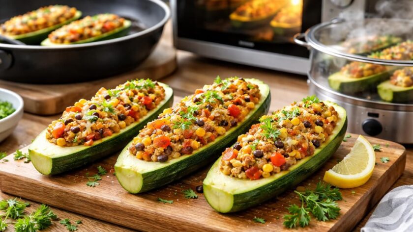 découvrez comment préparer des courgettes farcies savoureuses en seulement 10 minutes grâce à 3 astuces infaillibles sans utiliser de four. simple, rapide et délicieux !