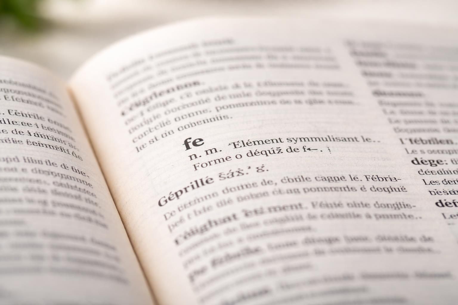 découvrez l'existence et les usages du mot 'fe' dans la langue française, son origine, sa signification et son évolution à travers le temps.