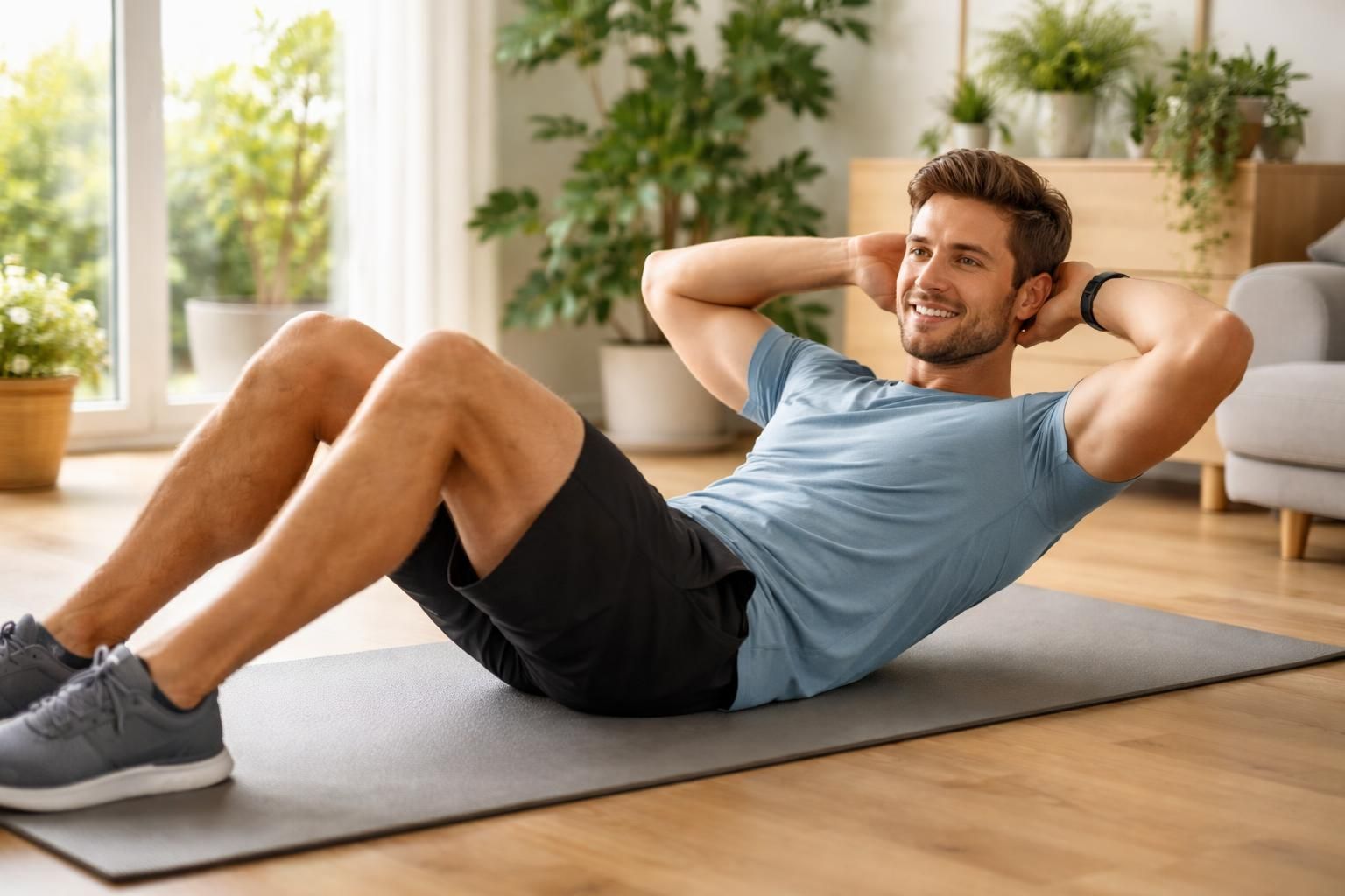 découvrez des exercices d'abdominaux pour homme simples et efficaces, sans matériel, à faire facilement chez vous pour renforcer votre sangle abdominale.