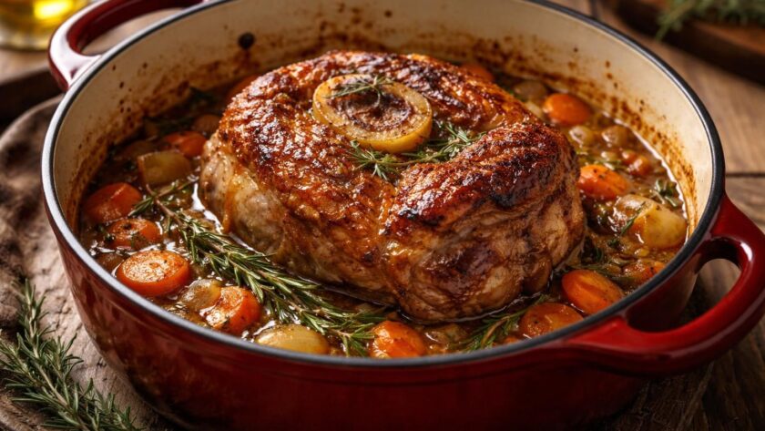 découvrez la recette facile de la rouelle de porc à la cocotte, idéale pour les amateurs de cuisine souhaitant préparer un plat savoureux et convivial.