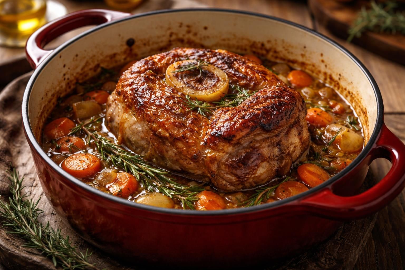 découvrez la recette facile de la rouelle de porc à la cocotte, idéale pour les amateurs de cuisine souhaitant préparer un plat savoureux et convivial.