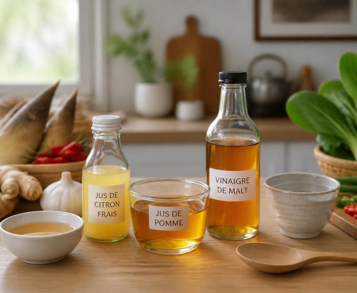 découvrez comment remplacer facilement le vinaigre de riz dans vos recettes asiatiques avec des alternatives simples et savoureuses pour conserver toutes les saveurs authentiques.