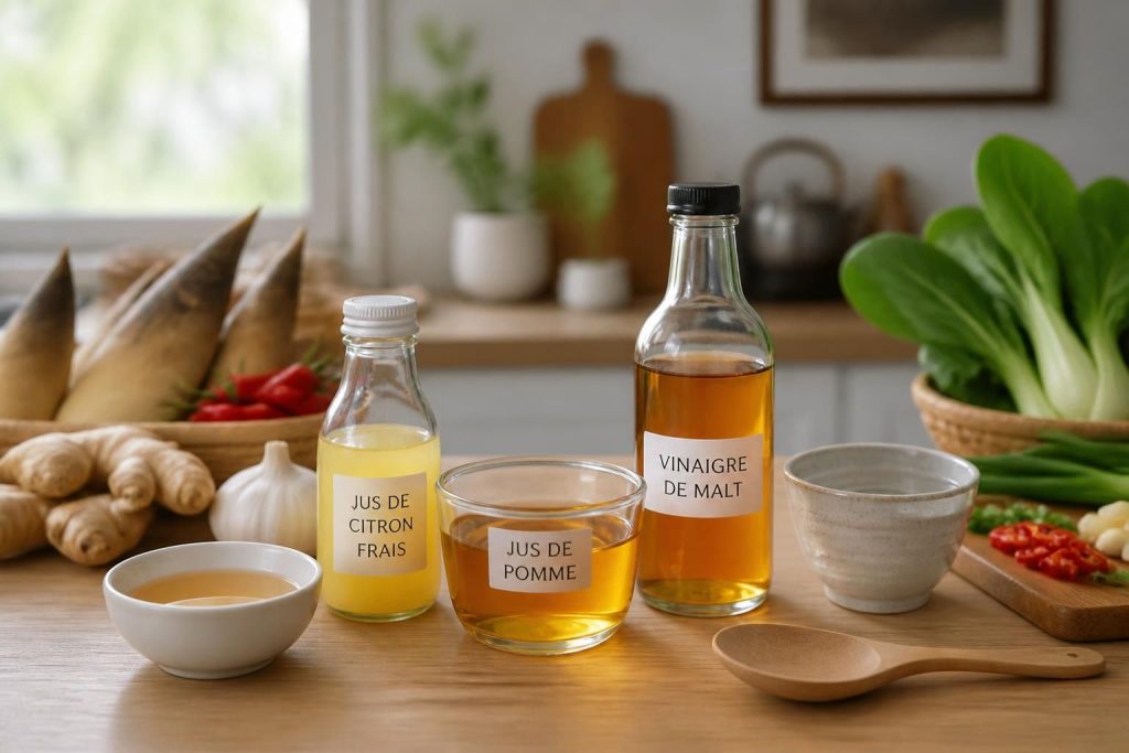 découvrez comment remplacer facilement le vinaigre de riz dans vos recettes asiatiques avec des alternatives simples et savoureuses pour conserver toutes les saveurs authentiques.